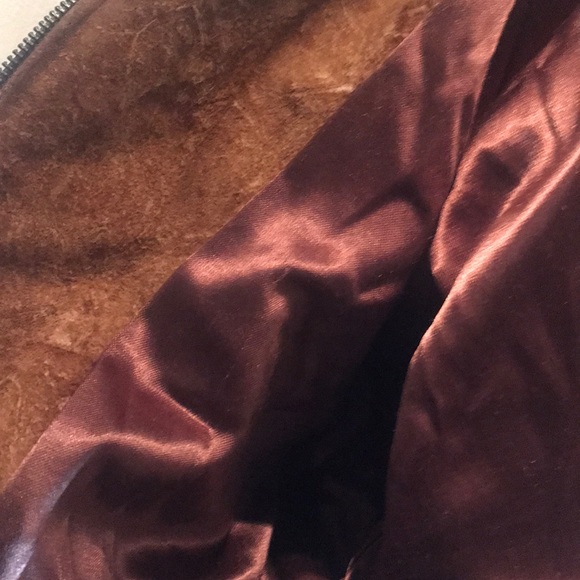 “DI CAPRA” Vintage Distressed Brown Suede Bomber Jacket . - Picture 15 of 16